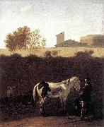 Karel Dujardin Italian Landscape with Herdsman and a Piebald Horse Spain oil painting artist